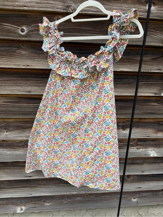 Tuckernuck Dresses & Skirts - Tuckernuck Floral Ruffle Sundress in Pink, Yellow & Blue